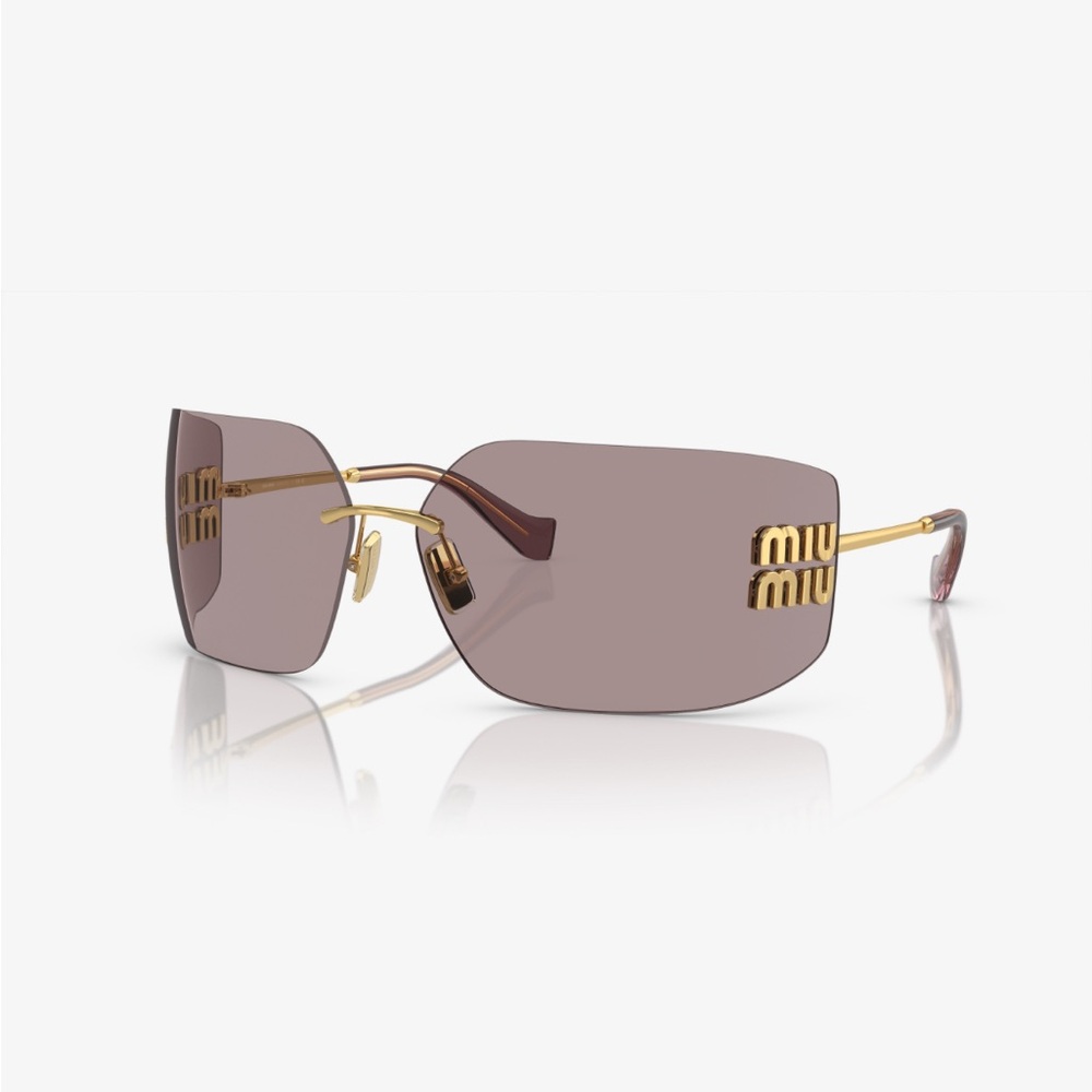 Miu Miu Gold Brown  Sunglasses